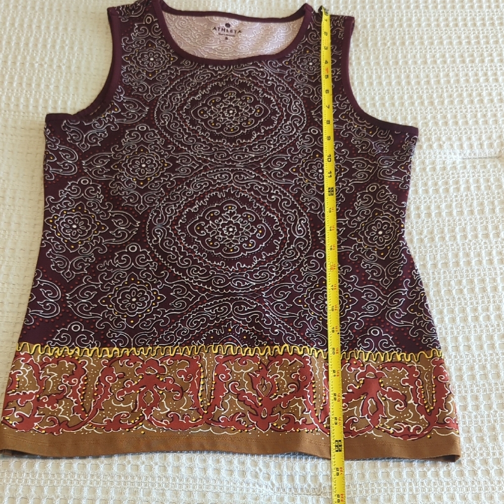 Athleta Purple Brown Graphic Sleeveless Tank Top - Picture 5 of 6